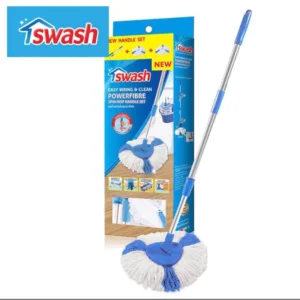 SWASH Easy Wring & Clean Spin Mop Handle Set - สวอช ชุดด้ามถังปั่นและผ้ารีฟิล