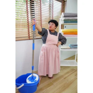 ผ้ากันเปื้อน มิจู -ยาว สีชมพู